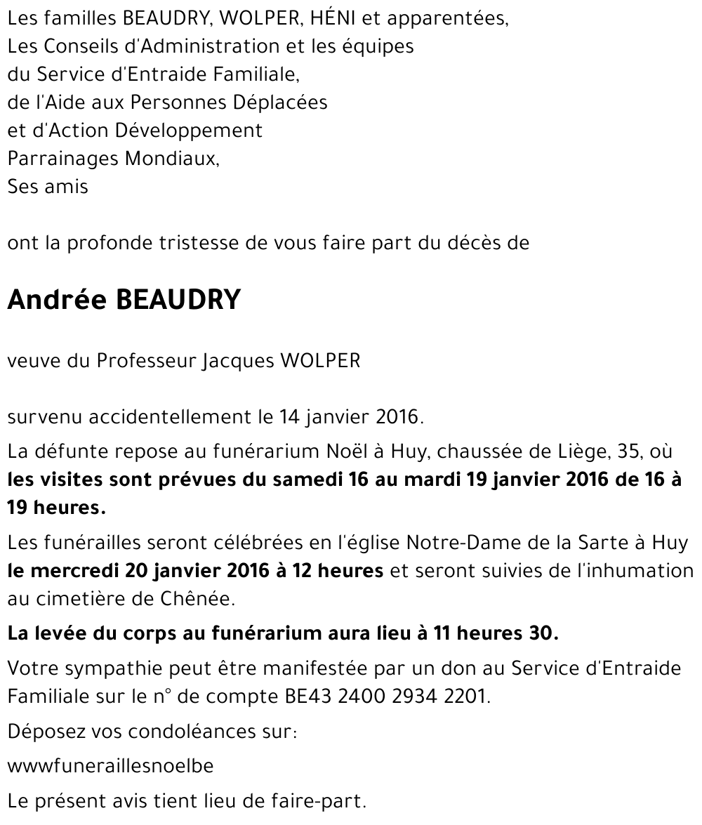 Andrée BEAUDRY