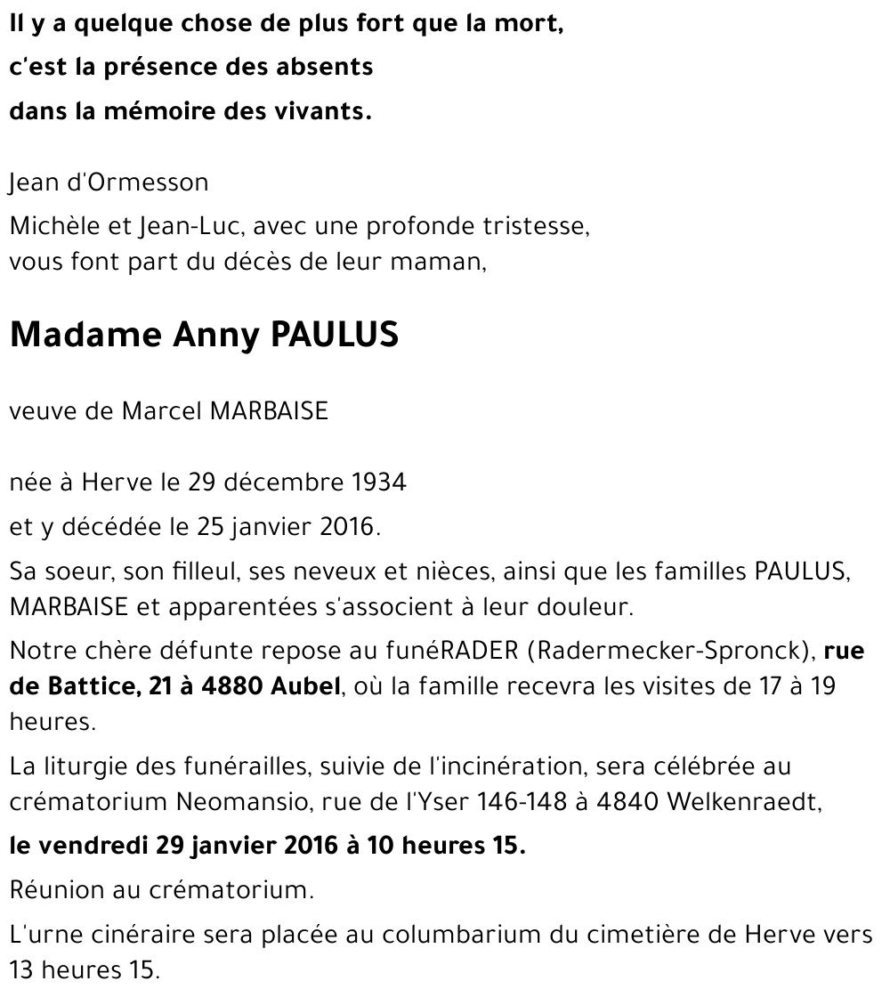Anny PAULUS