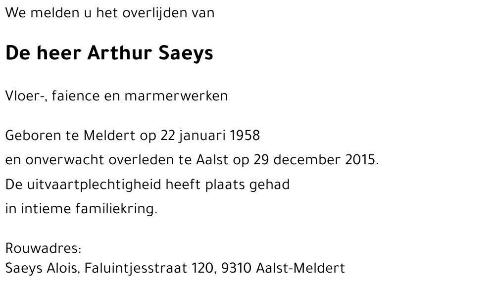 Arthur Saeys