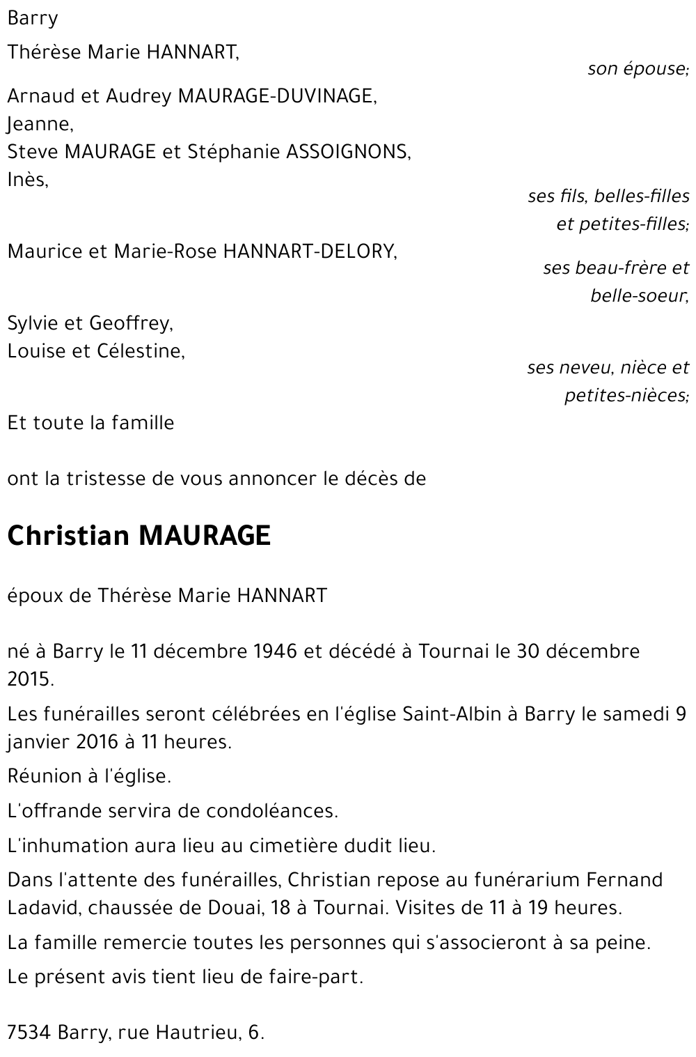 Christian MAURAGE