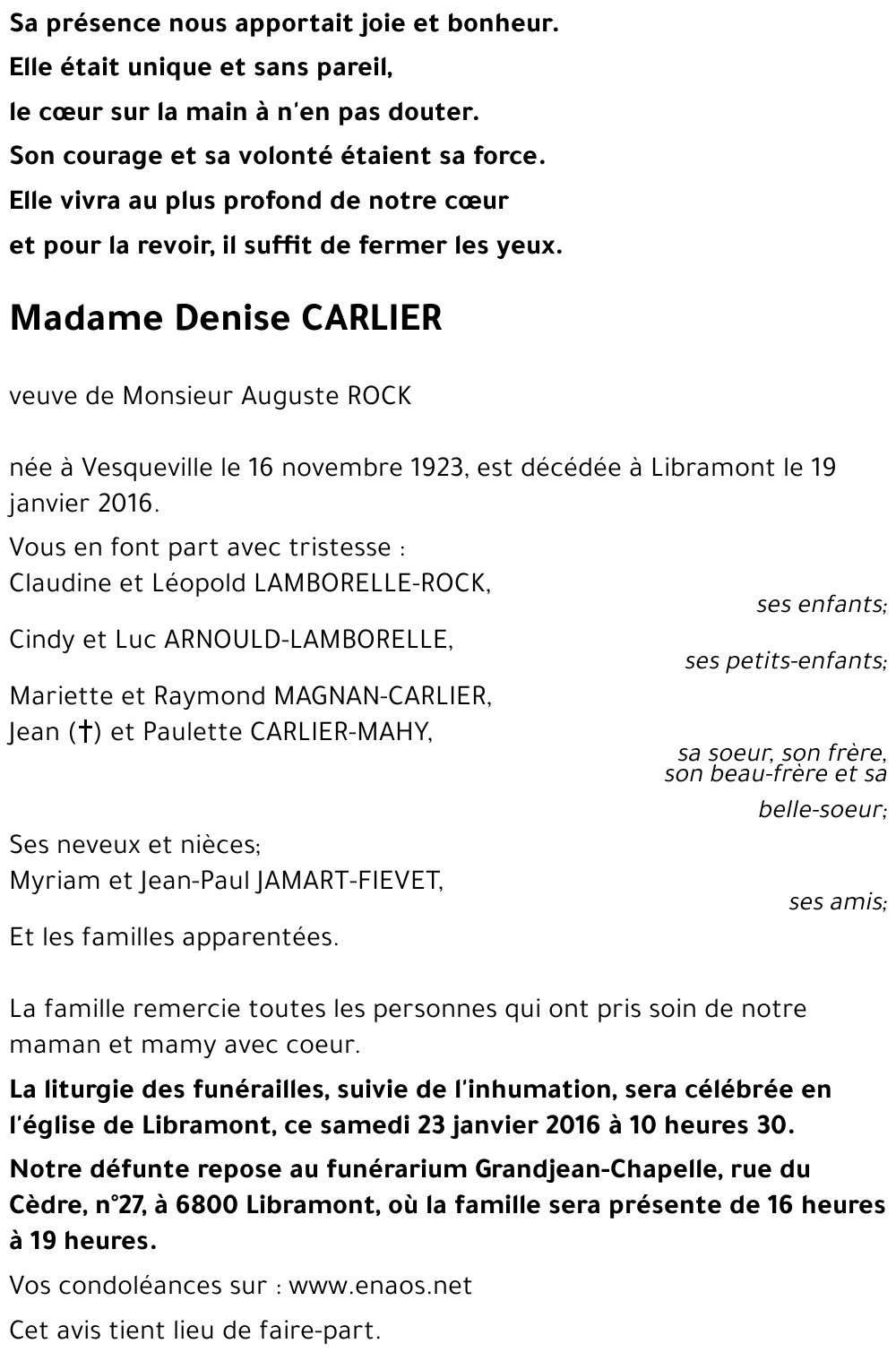 Denise CARLIER