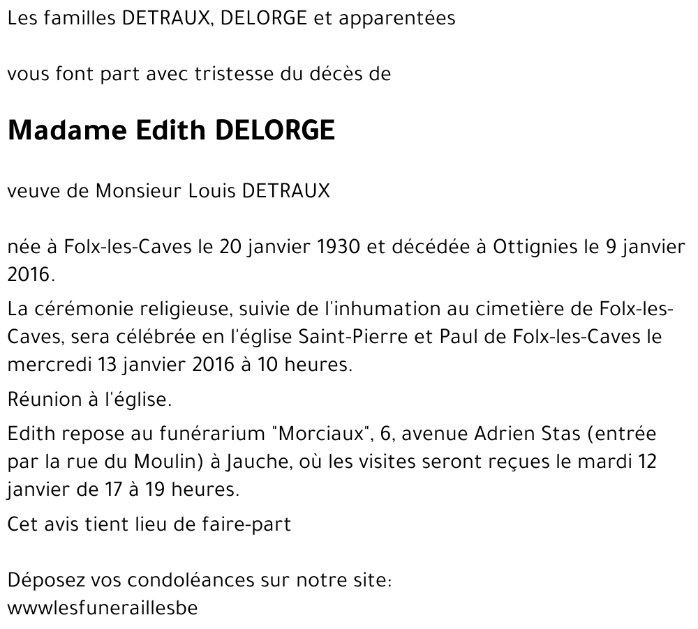 Edith DELORGE