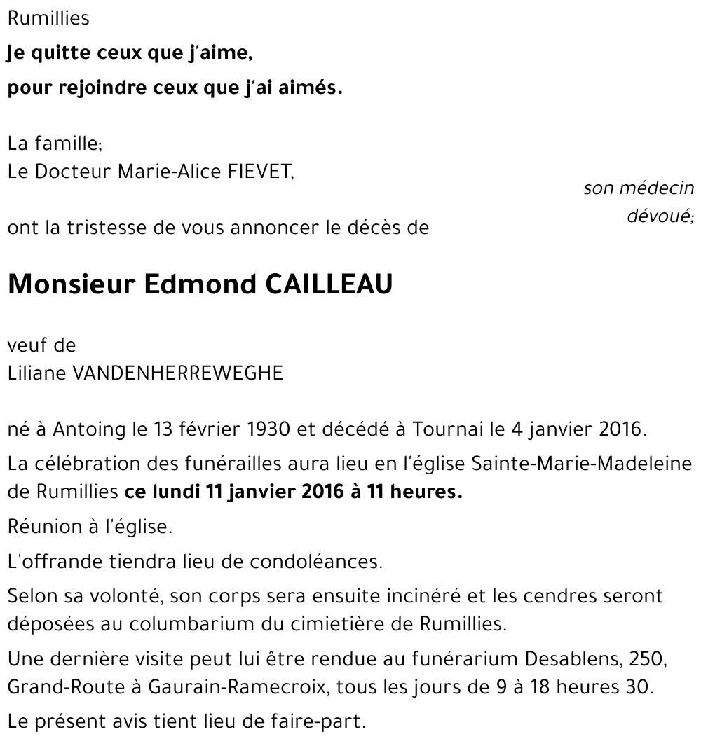 Edmond CAILLEAU