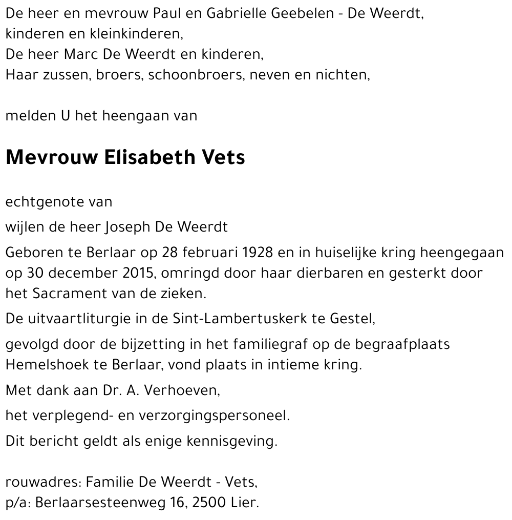 Elisabeth Vets