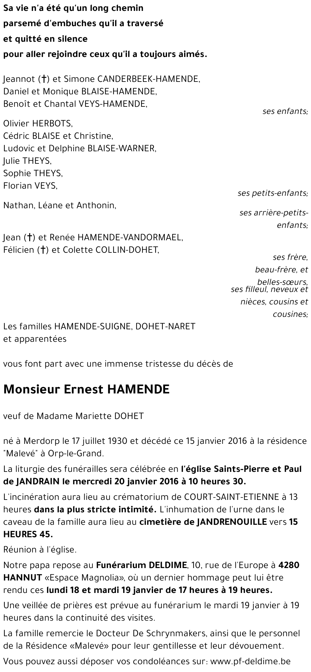 Ernest HAMENDE