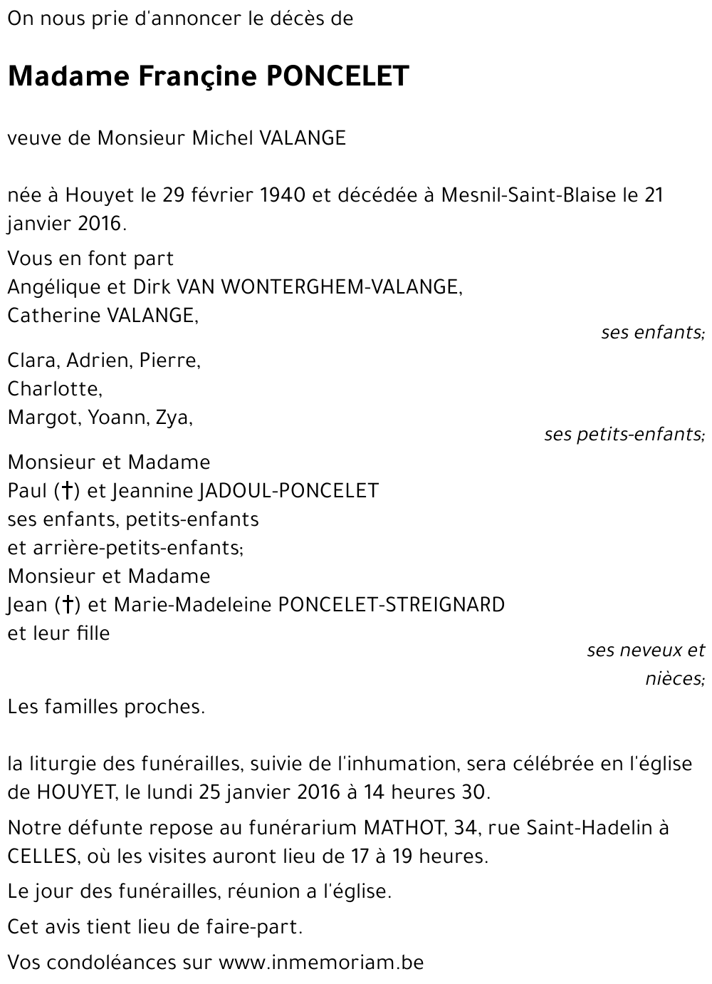 Françine PONCELET