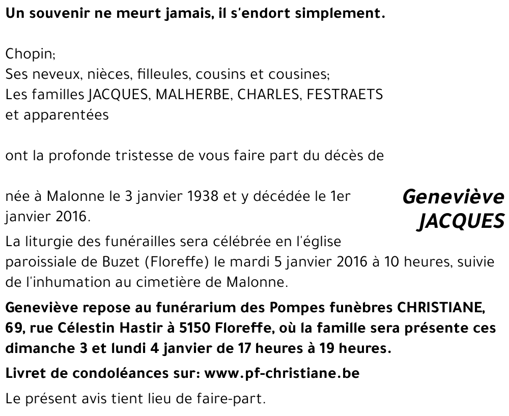 Geneviève JACQUES