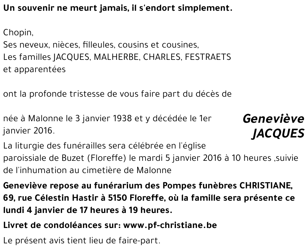 Geneviève JACQUES