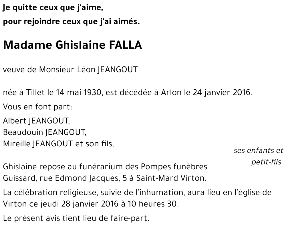 Ghislaine FALLA