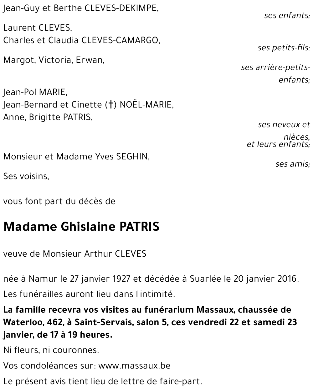 Ghislaine PATRIS