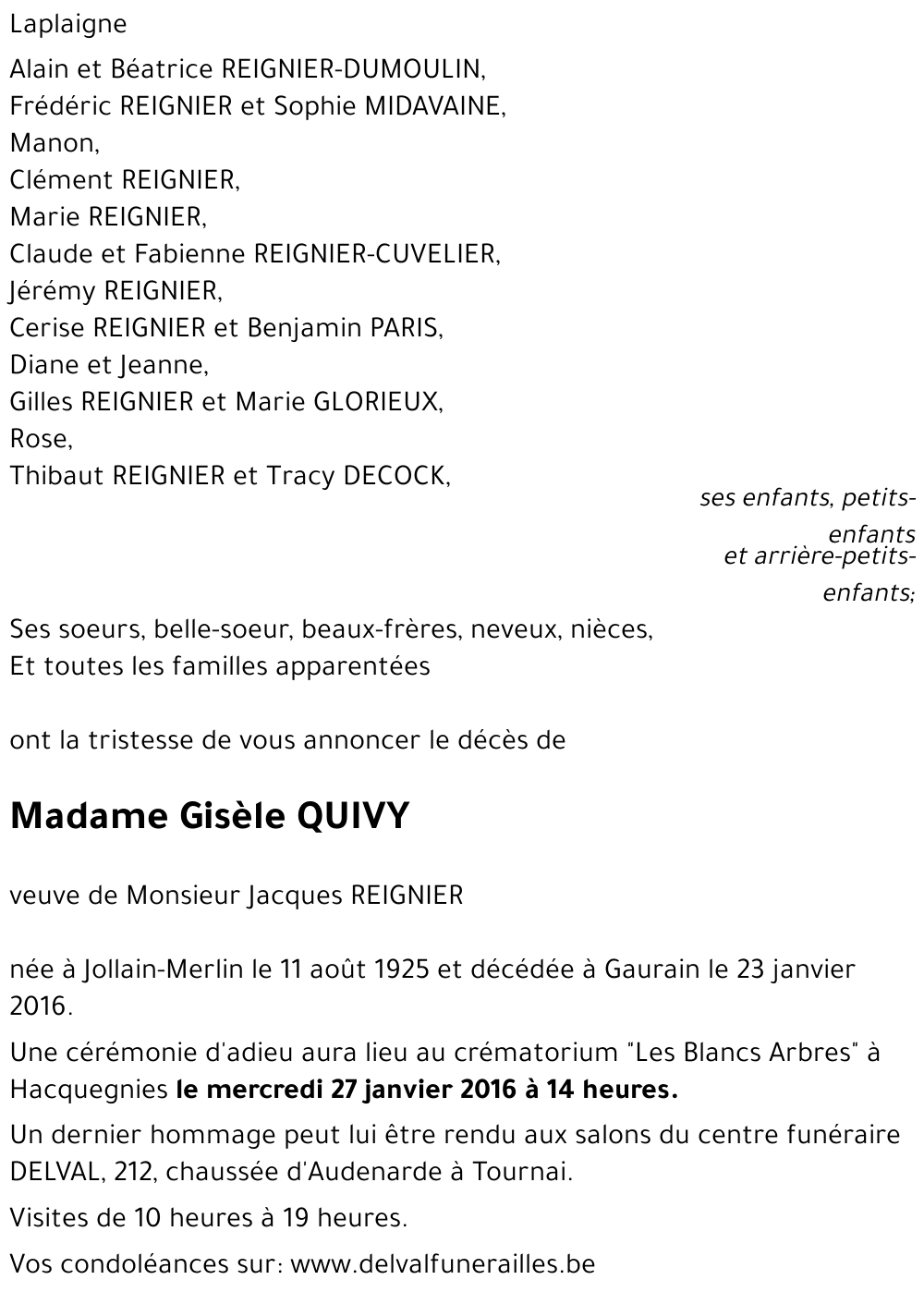 Gisèle QUIVY