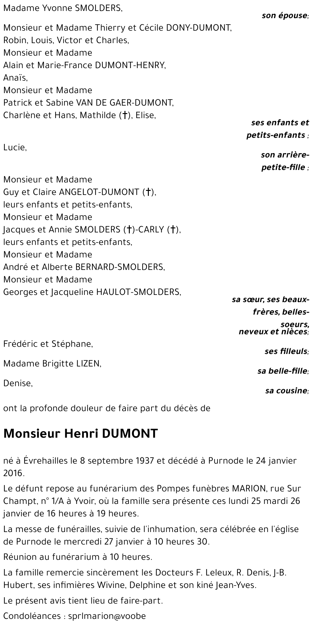 Henri DUMONT