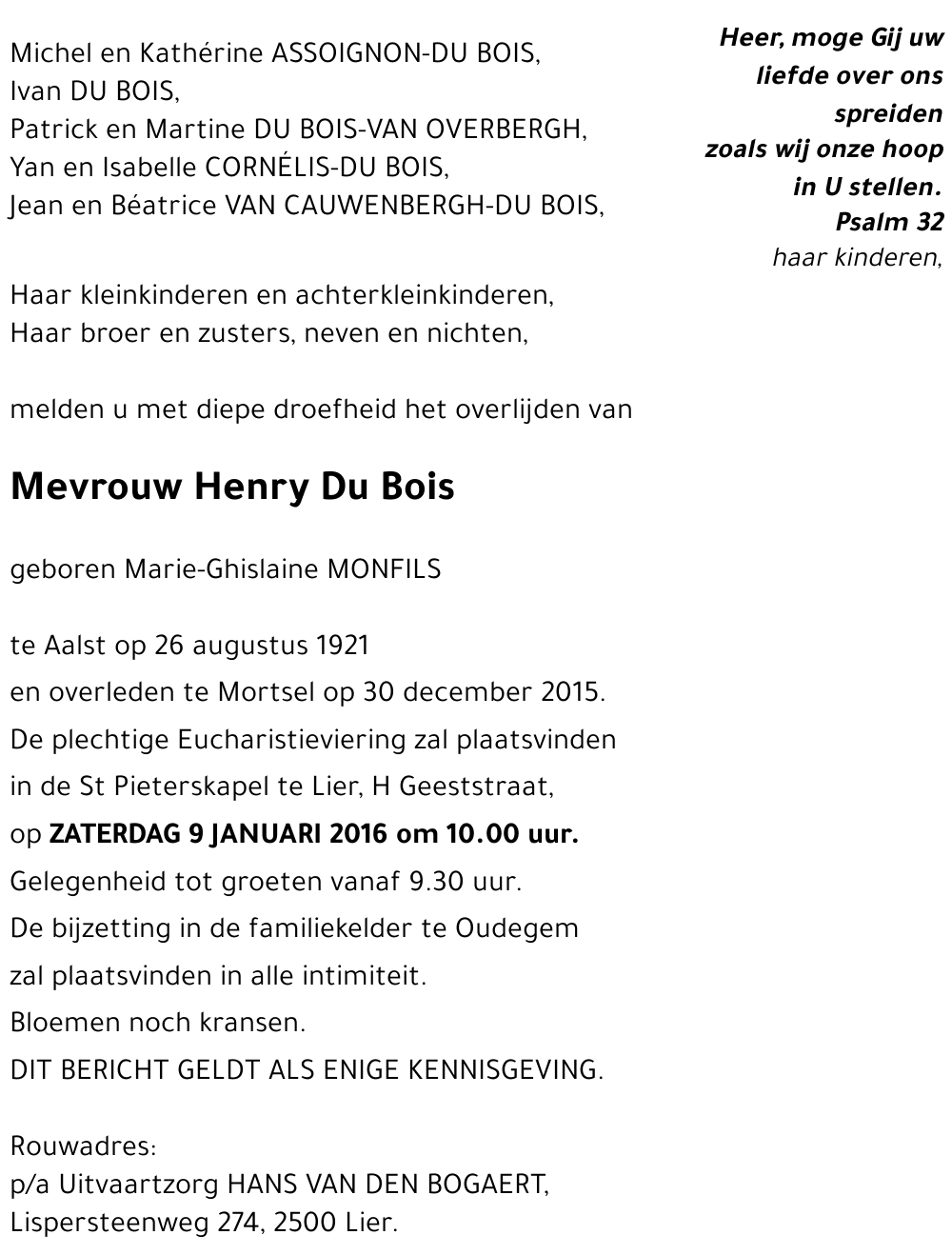 Henry Du Bois