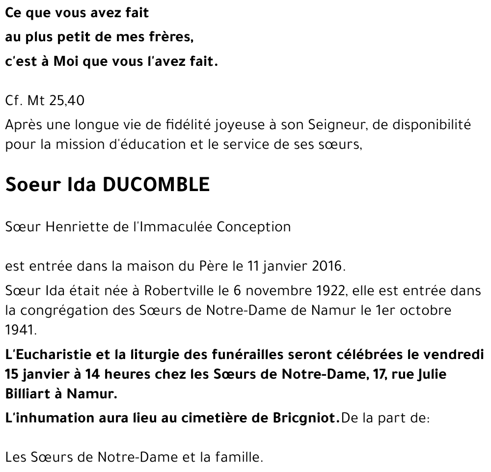 Ida DUCOMBLE