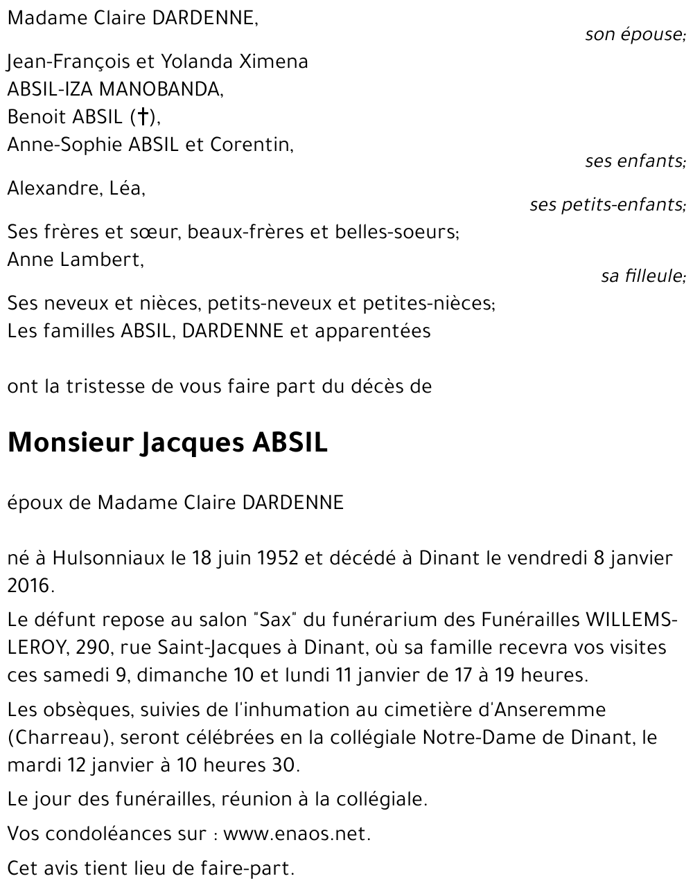 Jacques ABSIL