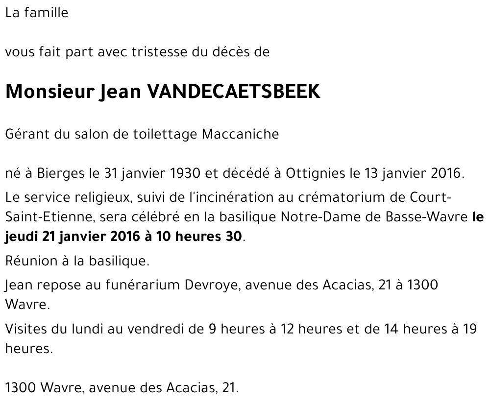 Jean Vandecaestbeek