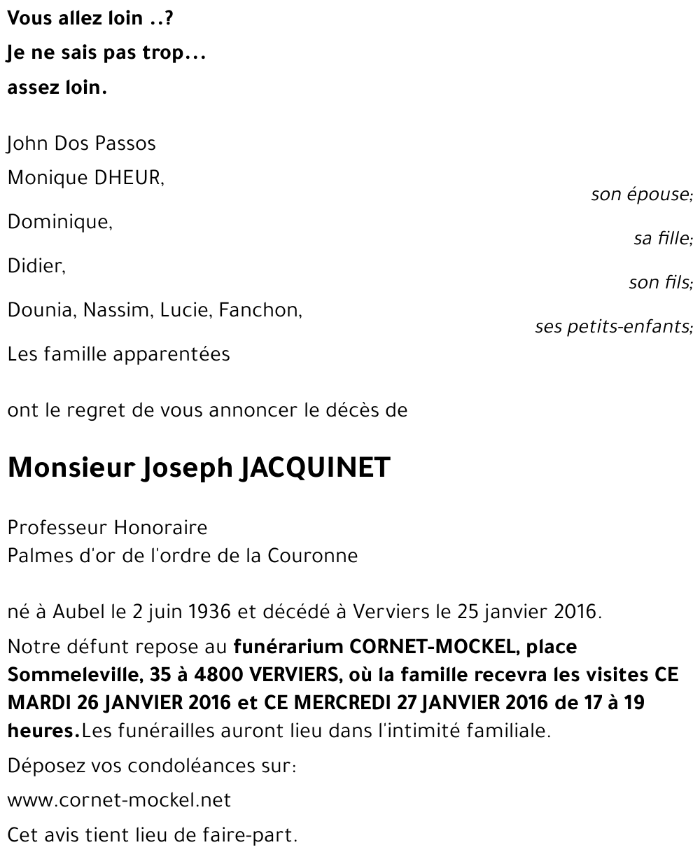 Joseph JACQUINET