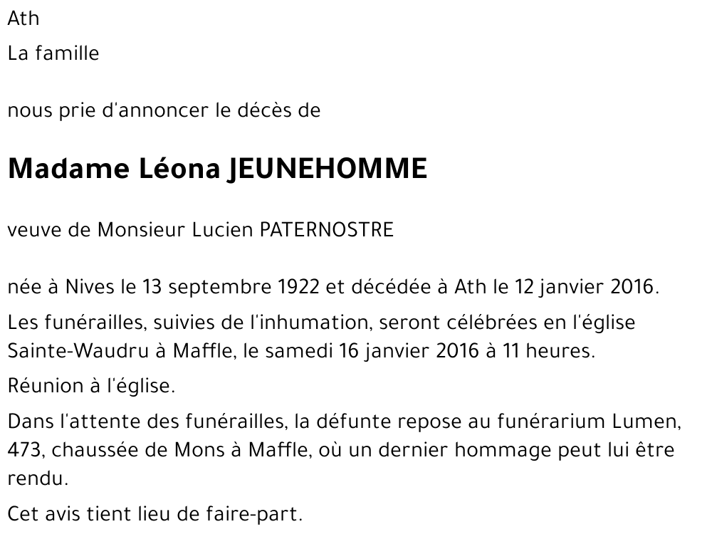 Léona JEUNEHOMME