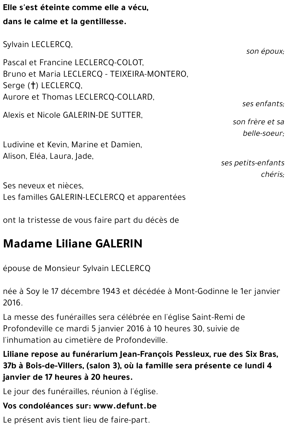 Liliane GALERIN