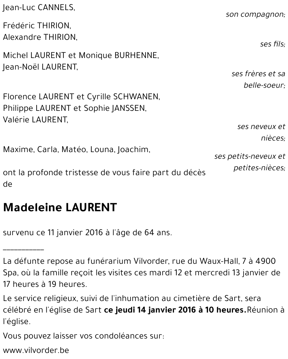 Madeleine LAURENT