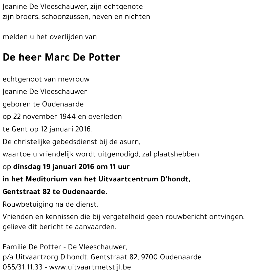 Marc De Potter