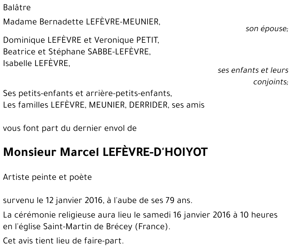 Marcel LEFEVRE-D'HOIYOT