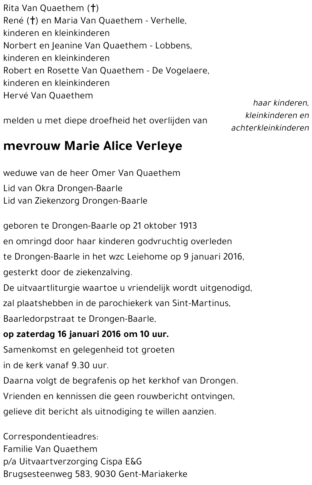 Marie Alice Verleye