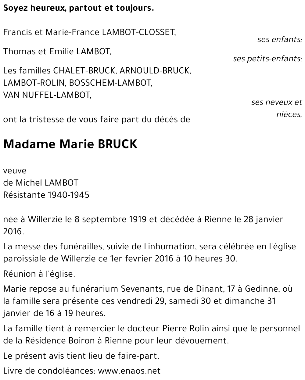 Marie BRUCK