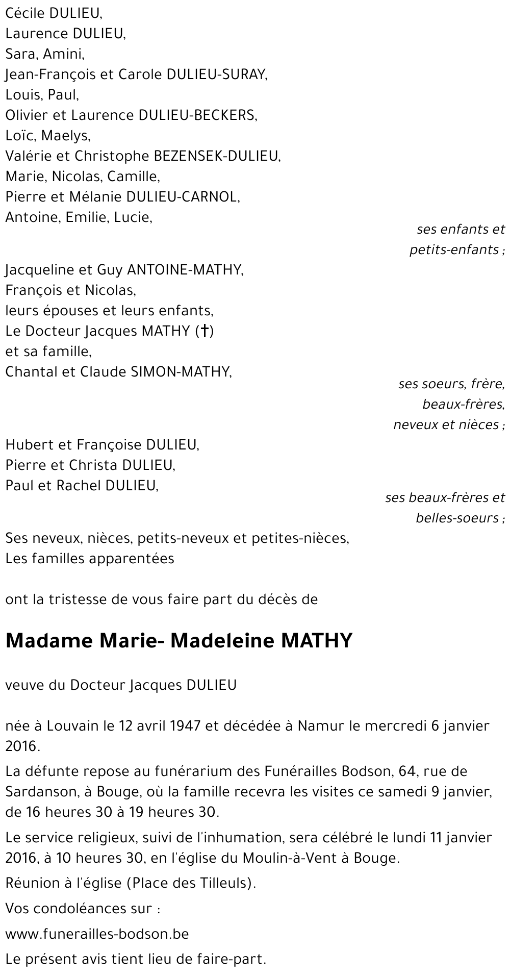 Marie-Madeleine MATHY