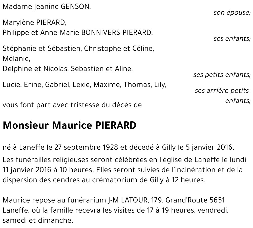 Maurice PIERARD