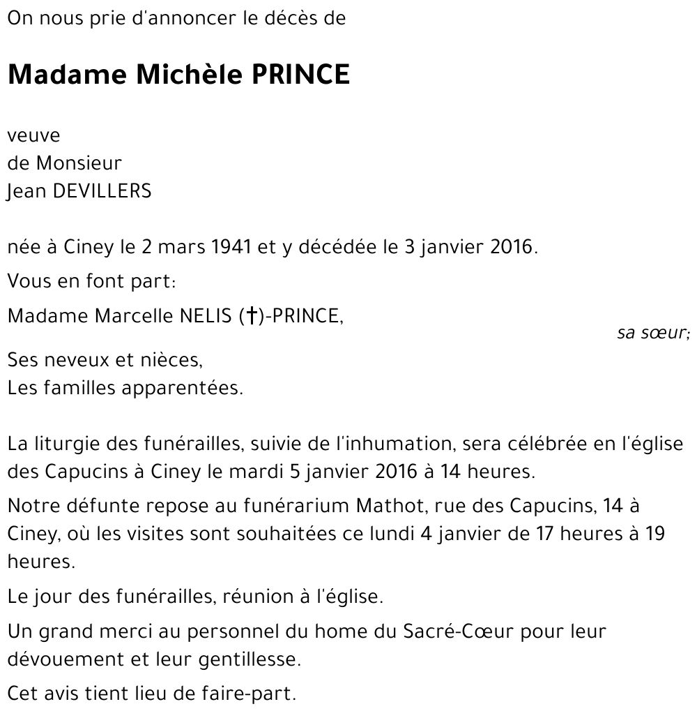 michèle PRINCE