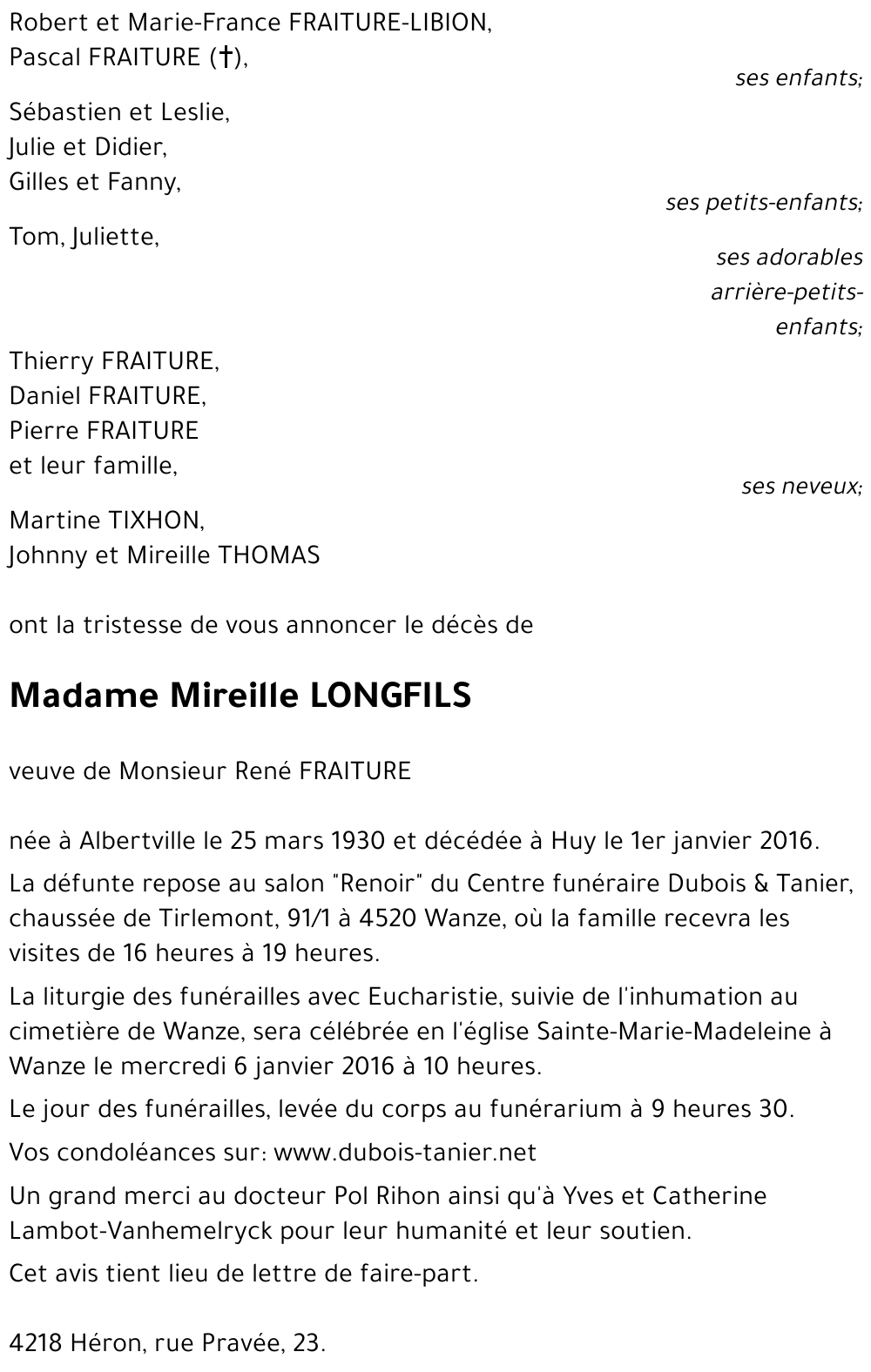 Mireille LONGFILS