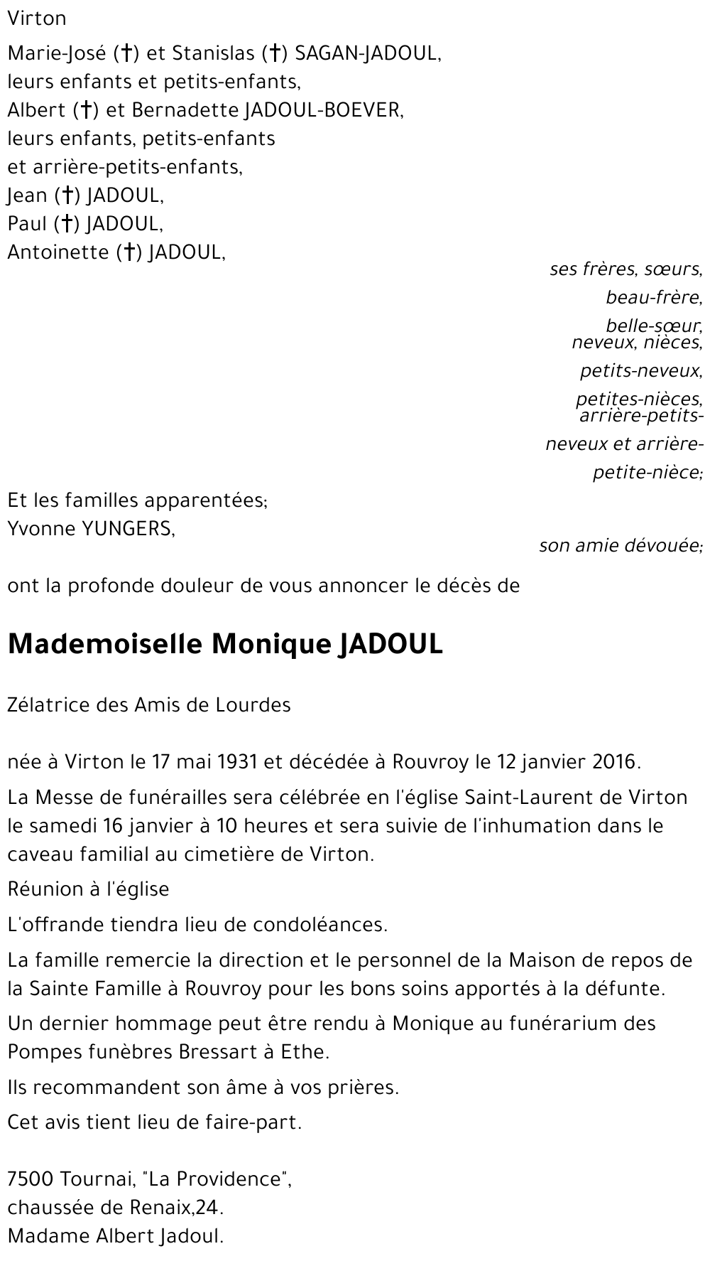 Monique JADOUL 