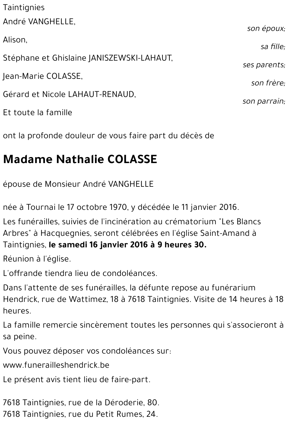 Nathalie COLASSE