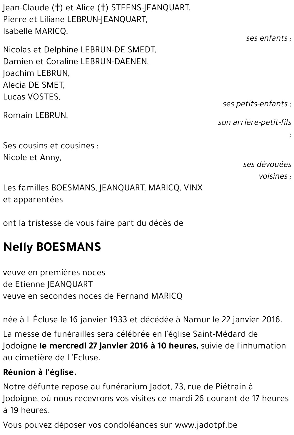 Nelly BOESMANS