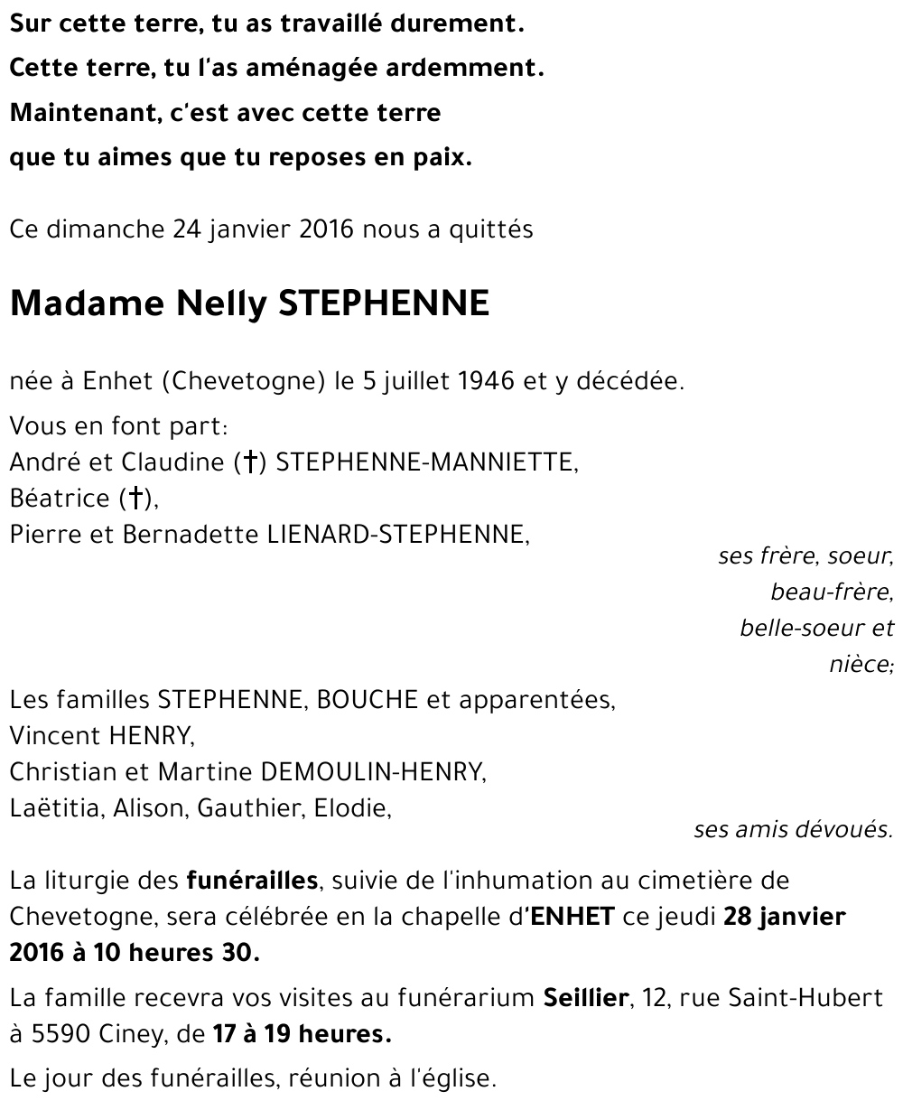 Nelly STEPHENNE