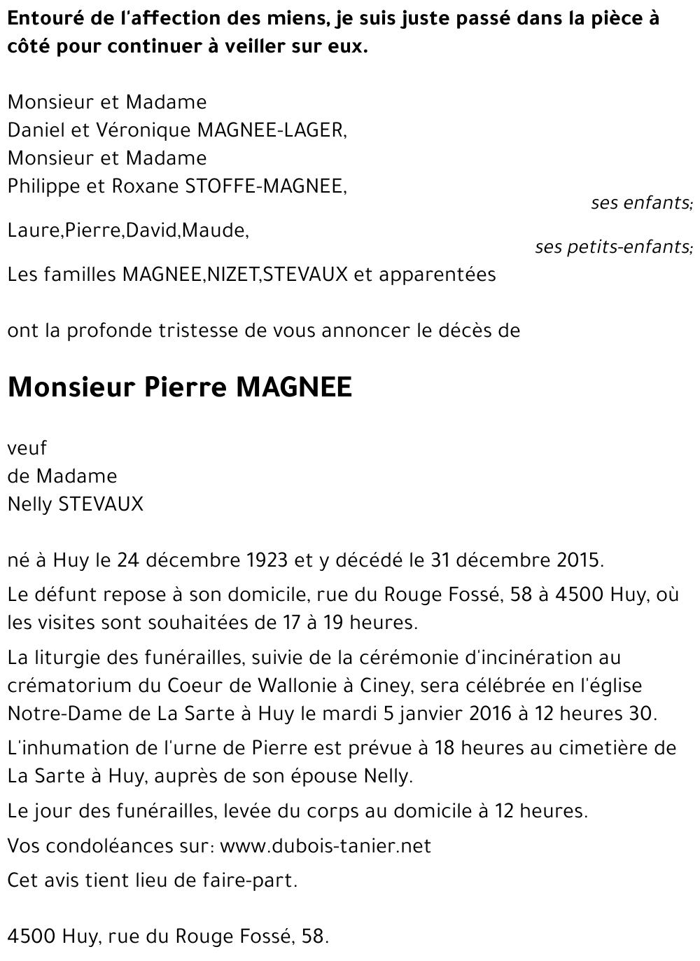 Pierre MAGNEE