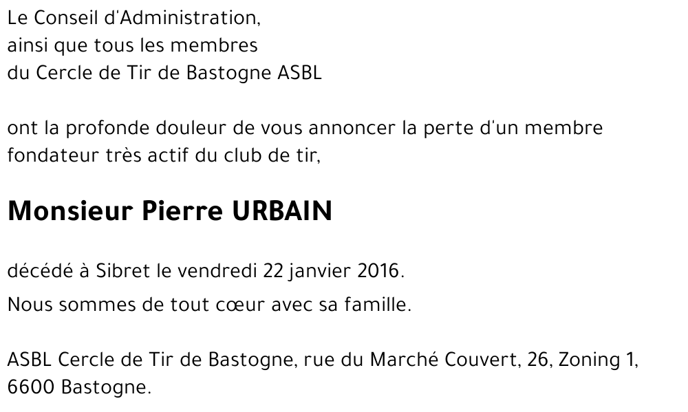 Pierre URBAIN