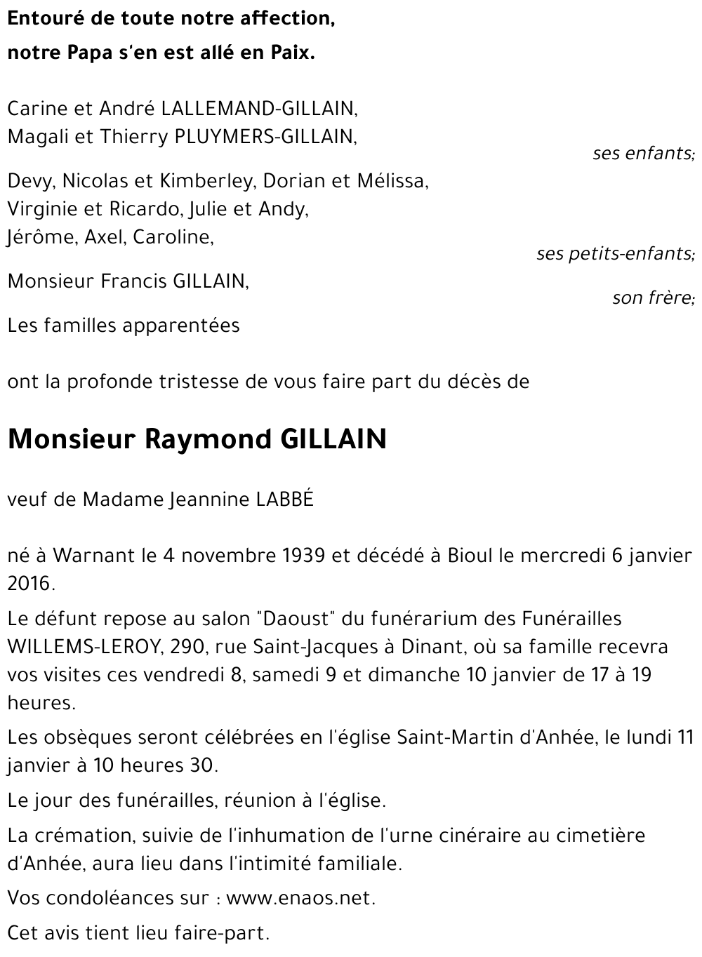 Raymond GILLAIN