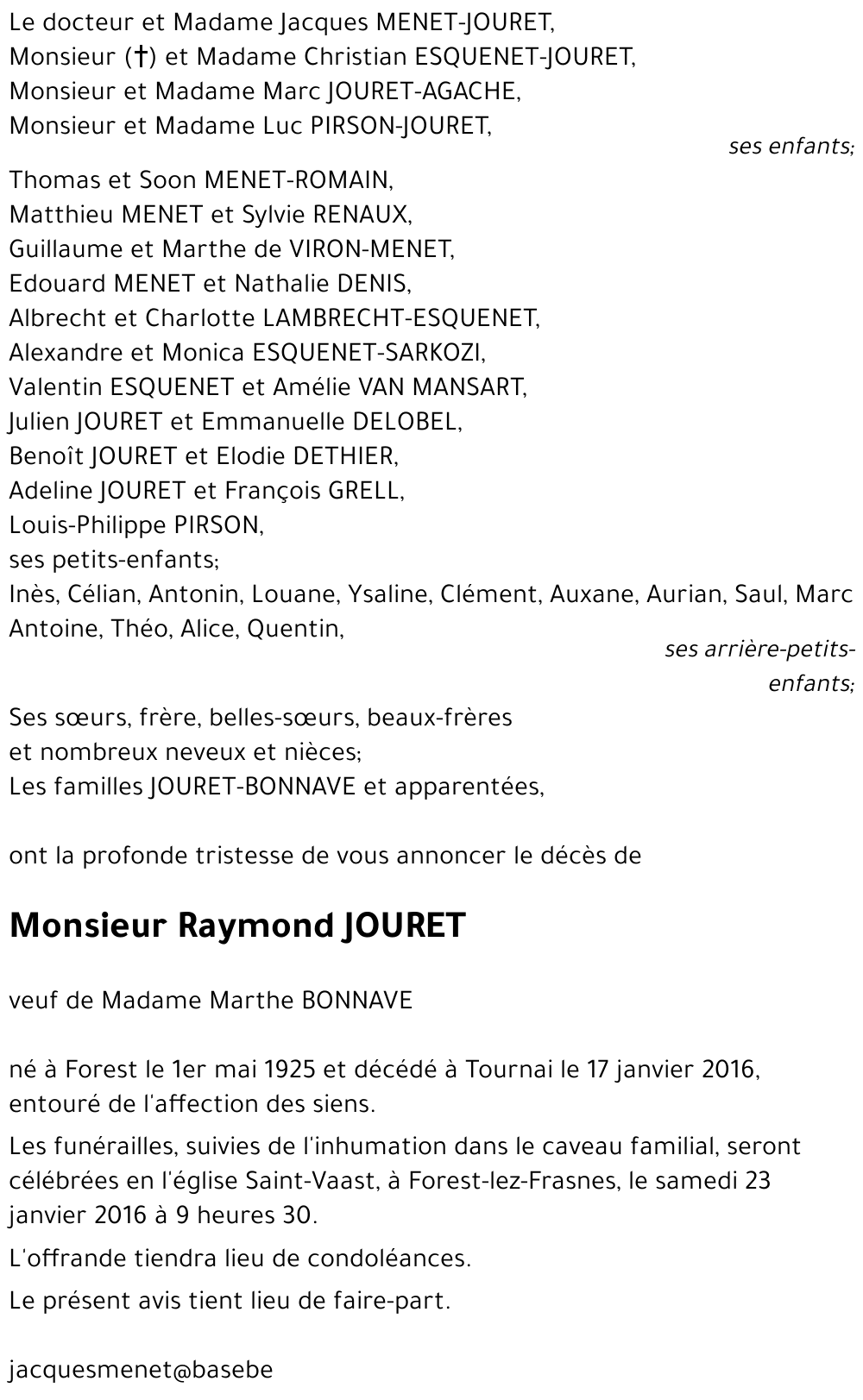 Raymond JOURET