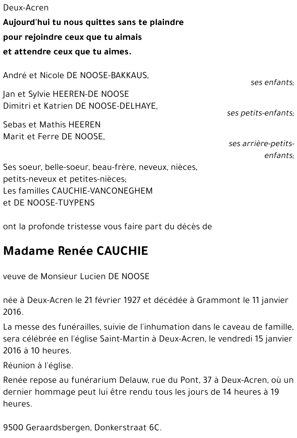 Renée CAUCHIE