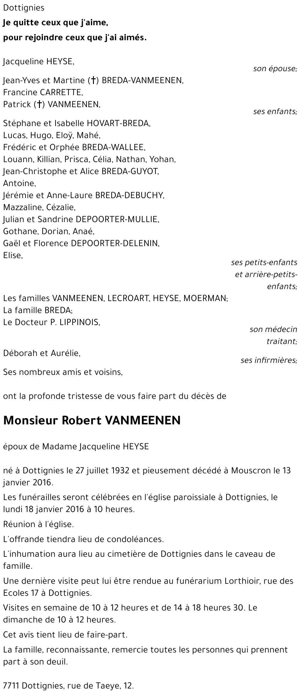 Robert VANMEENEN