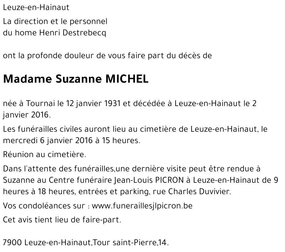 Suzanne MICHEL