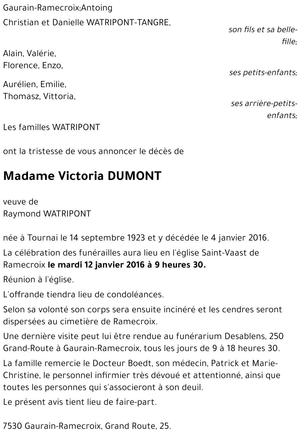 Victoria DUMONT