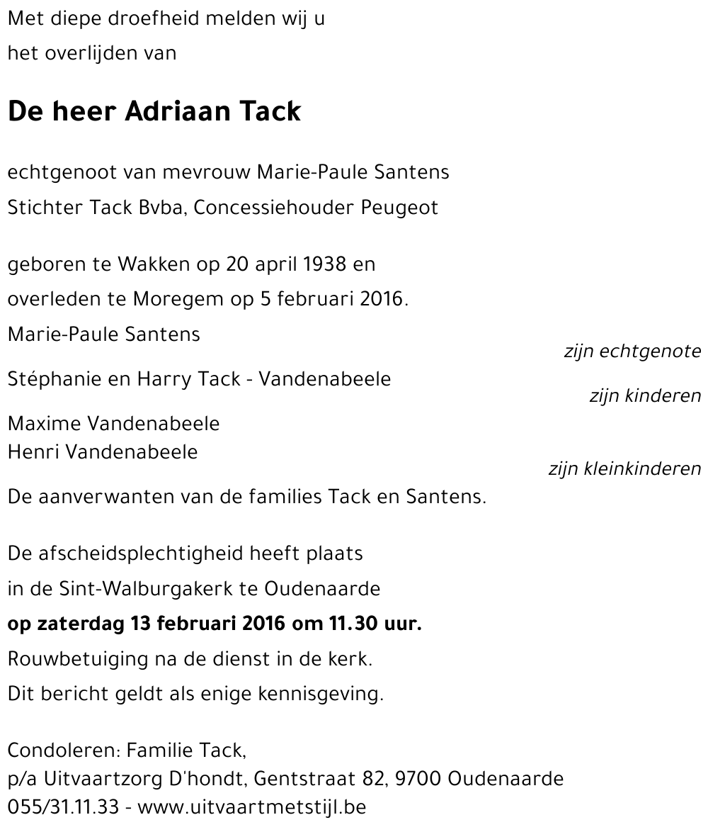 Adriaan Tack