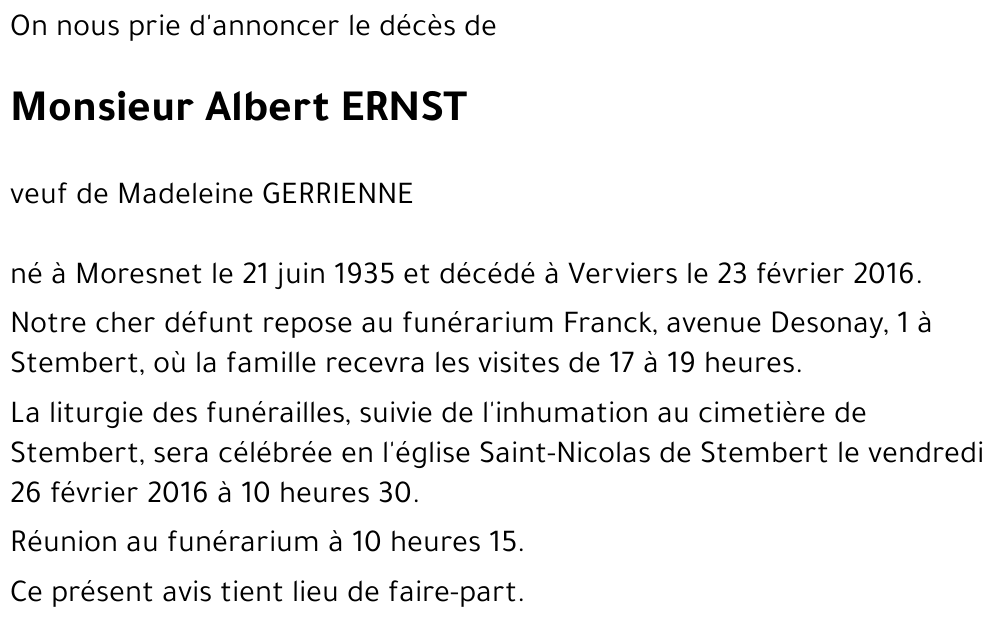 Albert ERNST