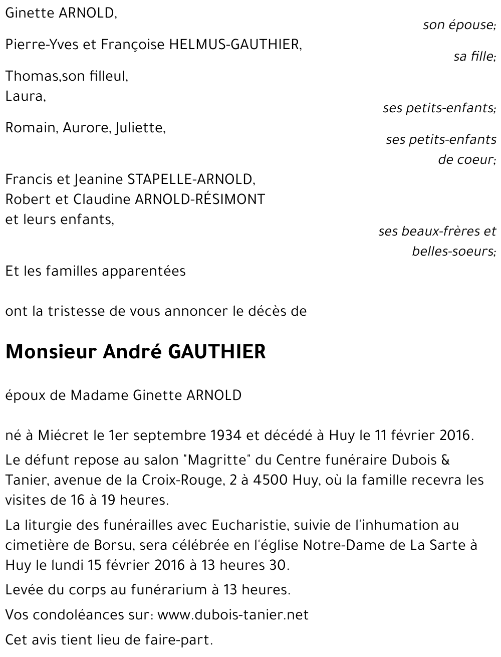 André GAUTHIER