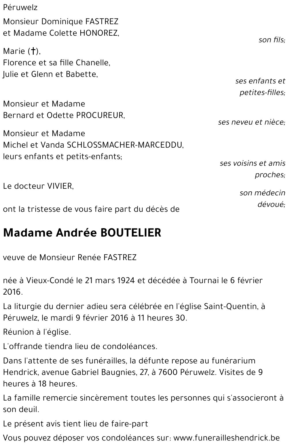 Andrée BOUTELIER