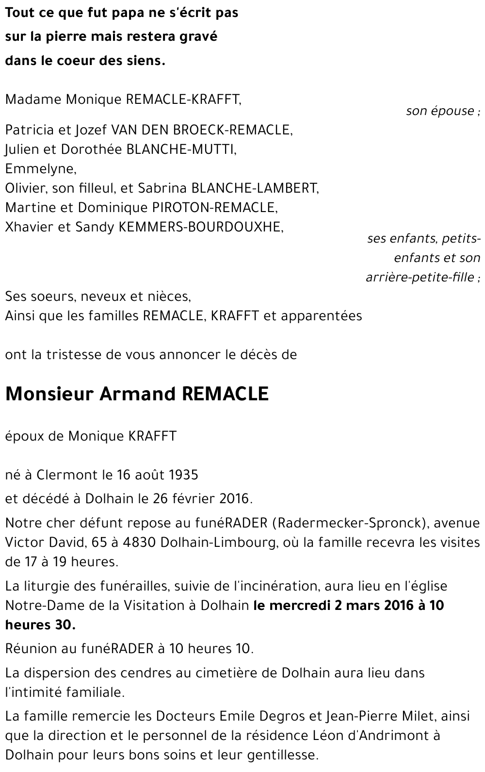 Armand REMACLE