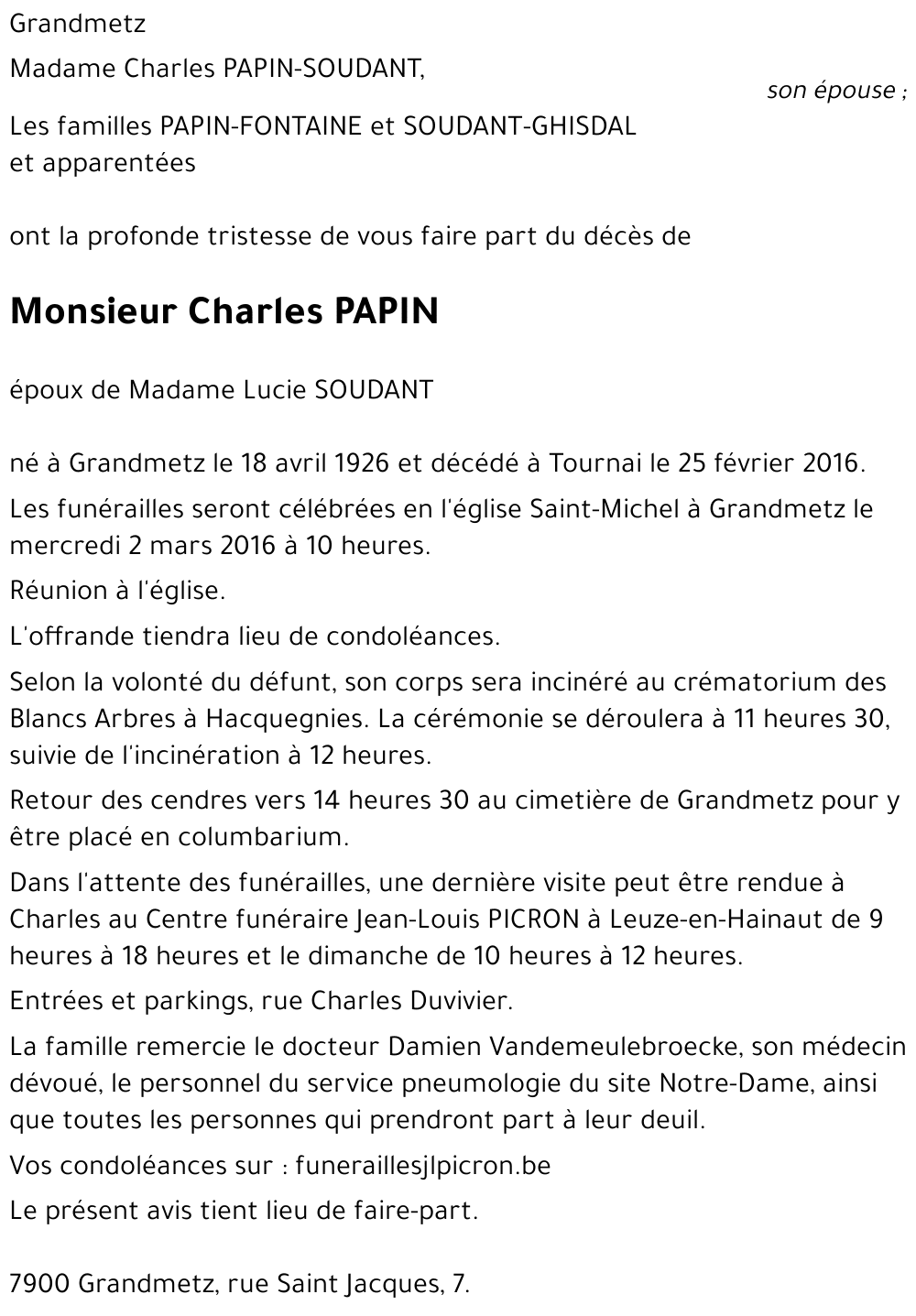 Charles PAPIN